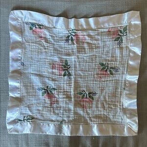 2 Little Unicorn Floral Satin-Trimmed Mini Blankets (15 in x 15 in)